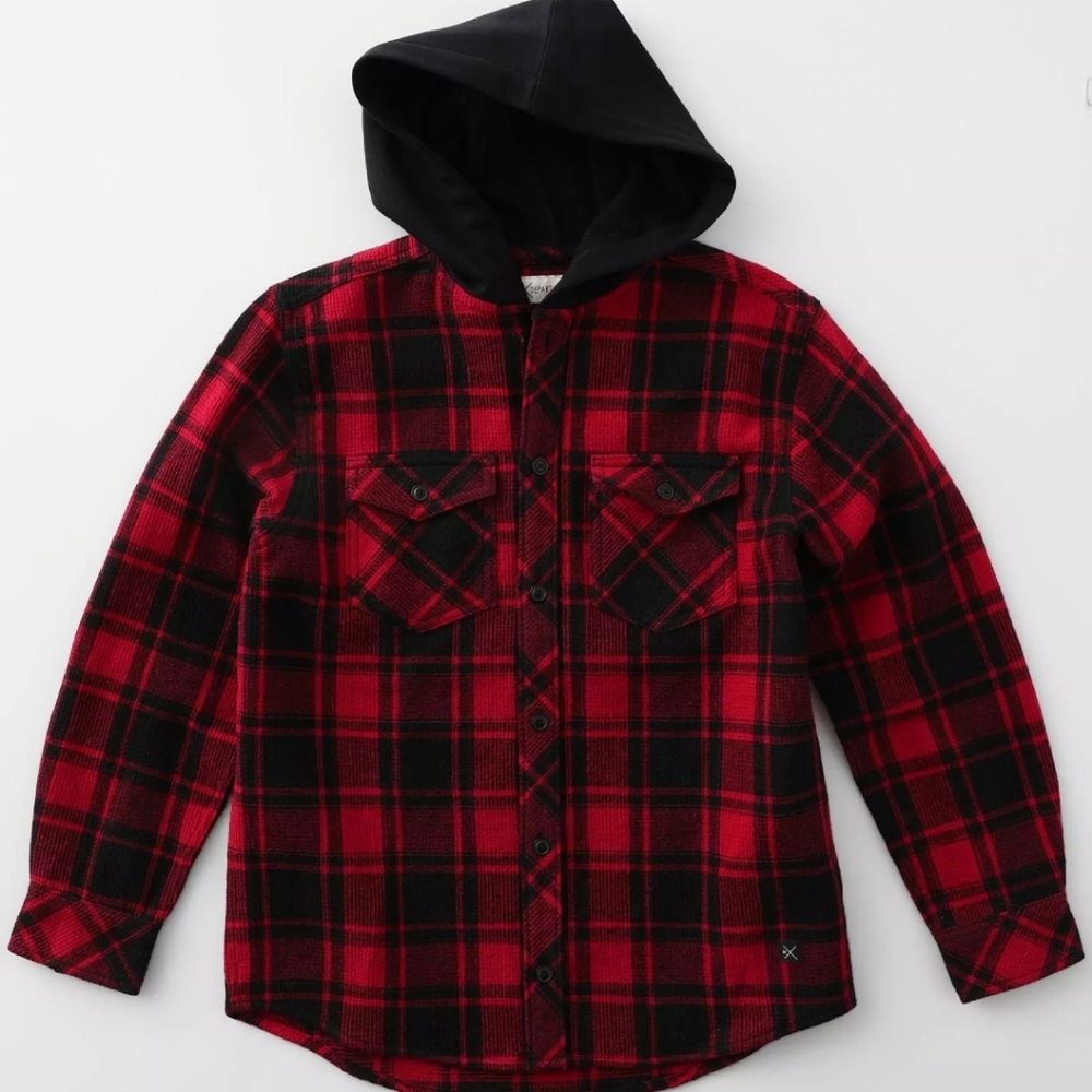 DepartWest youth size Large Buffalo plaid jacket, shirt, shacket